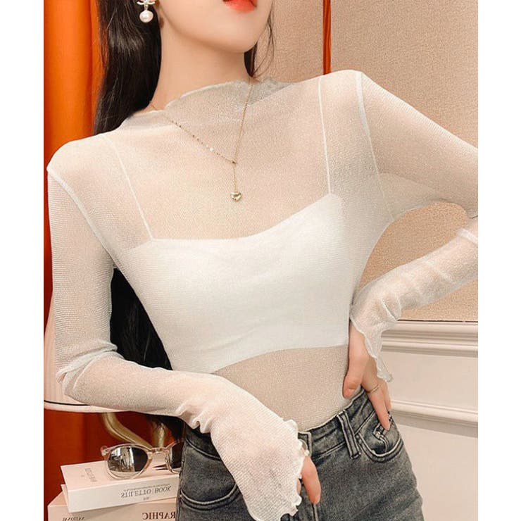 ラメ入り シースルートップス セクシー | Miniministore | 詳細画像7 