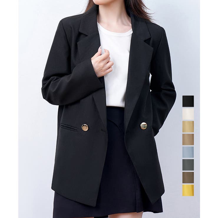 ダブルボタンテーラードジャケットミドル丈 | Miniministore | 詳細画像1 