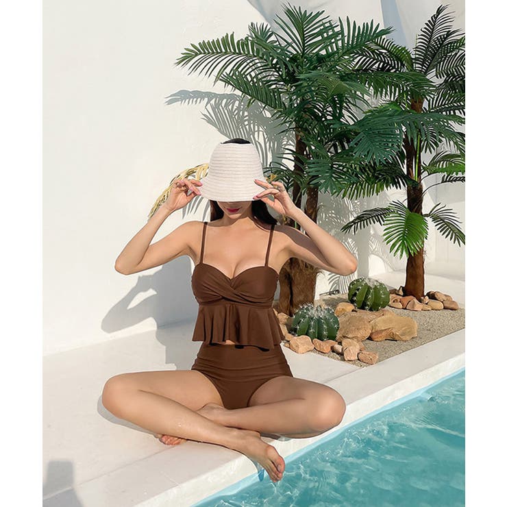 ペプラムフレア水着 盛れるビキニ 韓国風 | Miniministore | 詳細画像4 