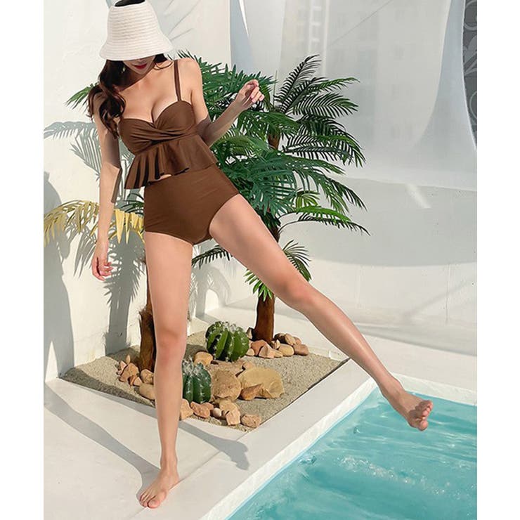 ペプラムフレア水着 盛れるビキニ 韓国風 | Miniministore | 詳細画像5 