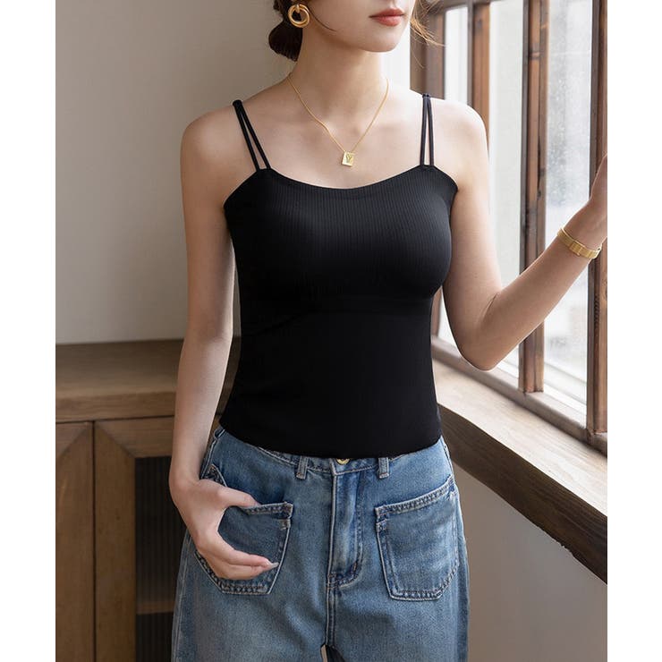 カップ付きキャミソール 韓国風ブラトップ | Miniministore | 詳細画像7 