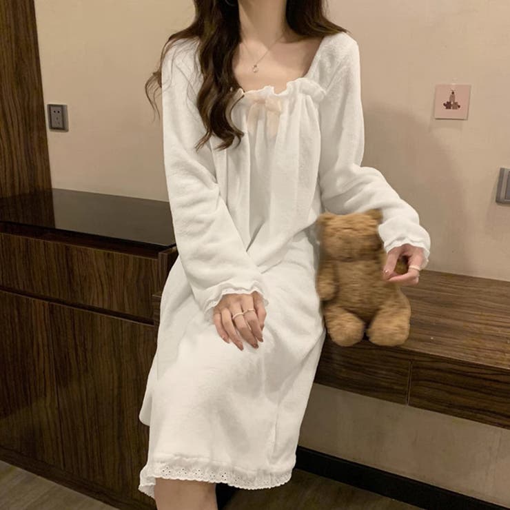 フリースパジャマ 韓国ルームウェア 秋冬 | Miniministore | 詳細画像12 