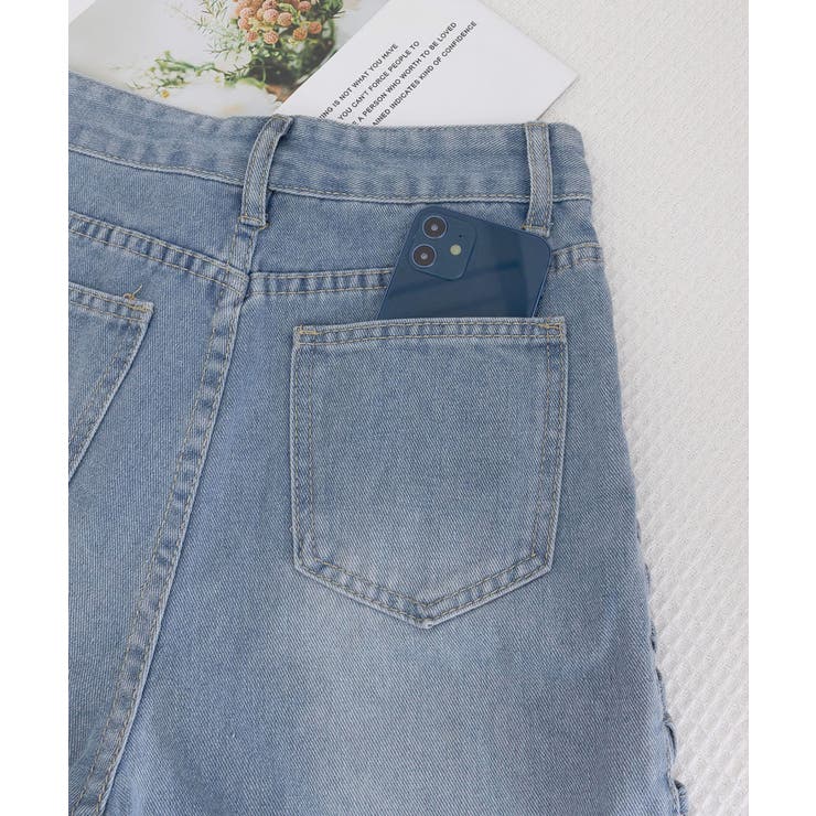 デニムパンツサイドレースアップジーパン | Miniministore | 詳細画像24 