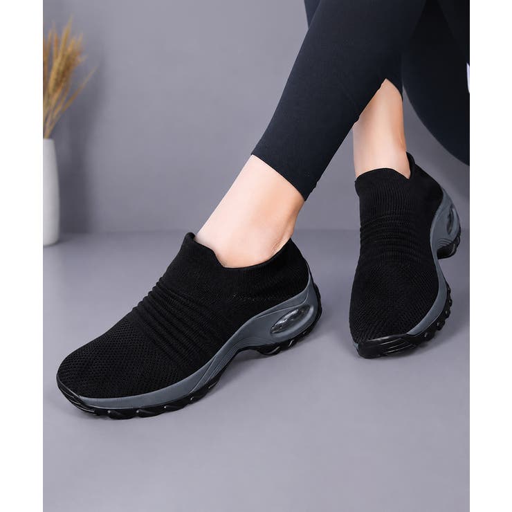 ローカットスニーカー軽量ニットスリッポン | Miniministore | 詳細画像3 