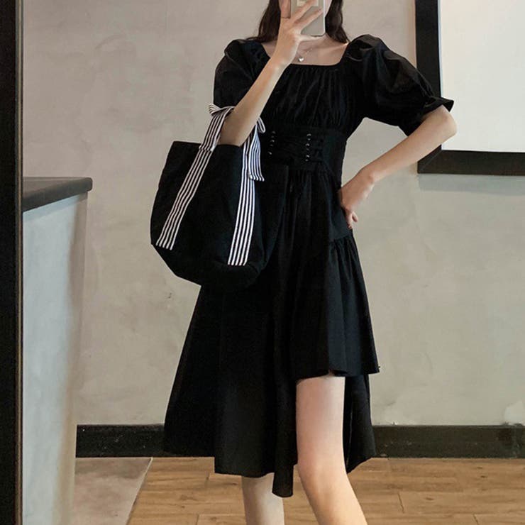 ウエストレースアップ ワンピース 韓国 風 品番 Ii Miniministore ミニミニストア のレディースファッション通販 Shoplist ショップリスト
