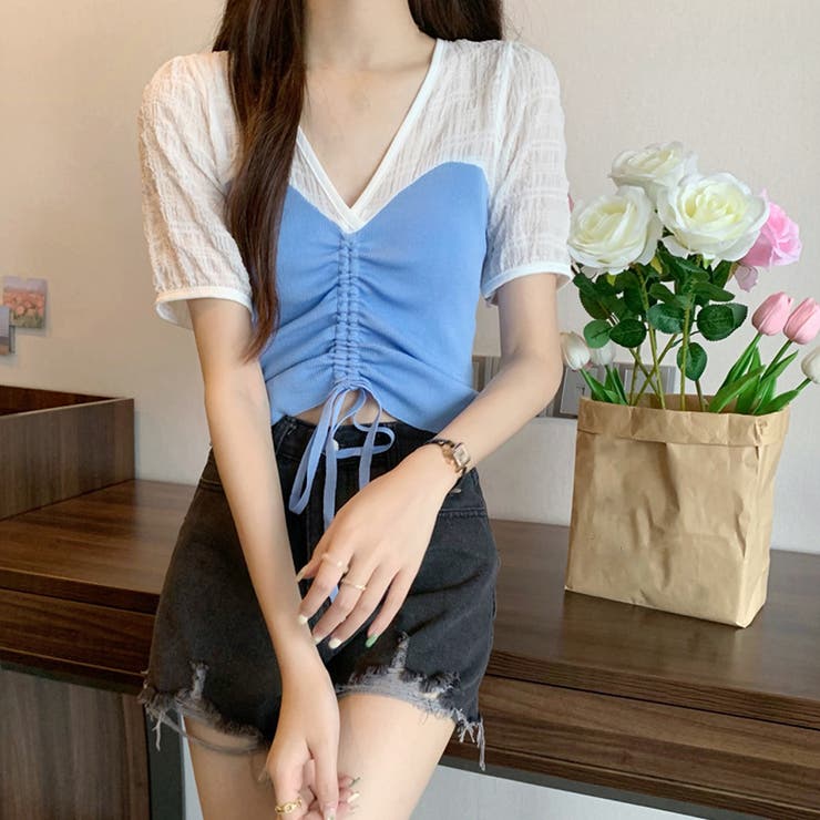 ニットトップス ドローストリング 韓国風[品番：II000008759]｜Miniministore（ミニミニストア）のレディースファッション通販 ｜SHOPLIST（ショップリスト）