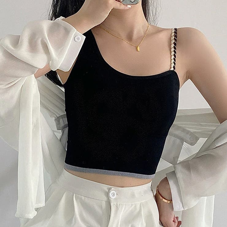 ブラック | キャミソールカップ付き インナートップス | Miniministore