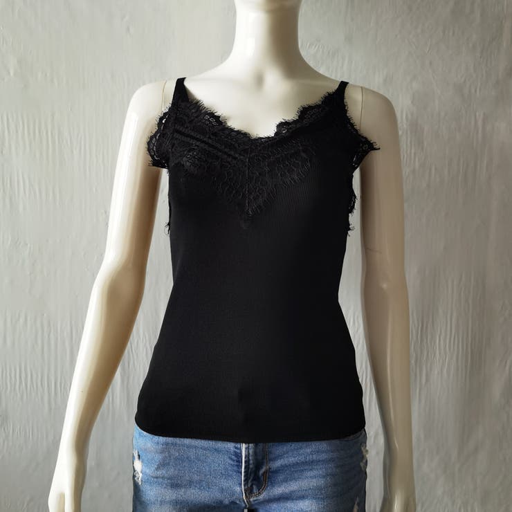 レース キャミソール Vネック 重ね着 | Miniministore | 詳細画像13 