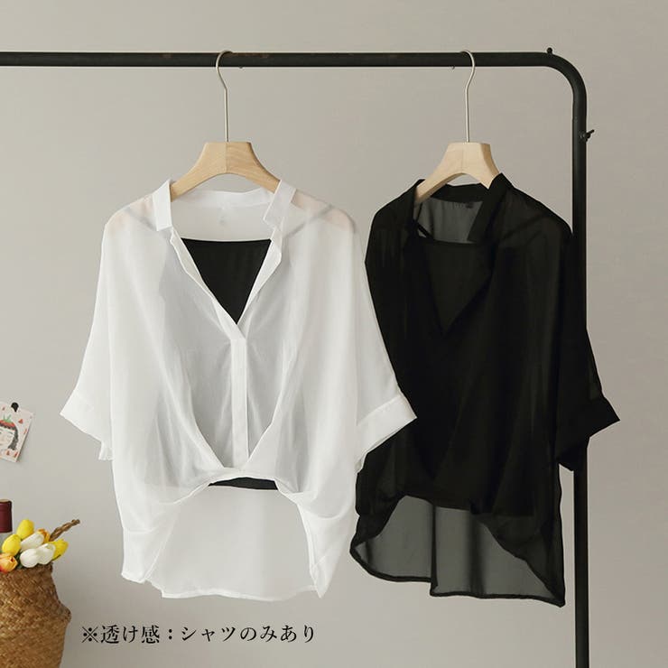 2点セット　インナー付きシアーブラウス【SUM1 STYLE(スミスタイル)】 2点セット》インナー付きシアーブラウス【SUM1 STYLE(スミ