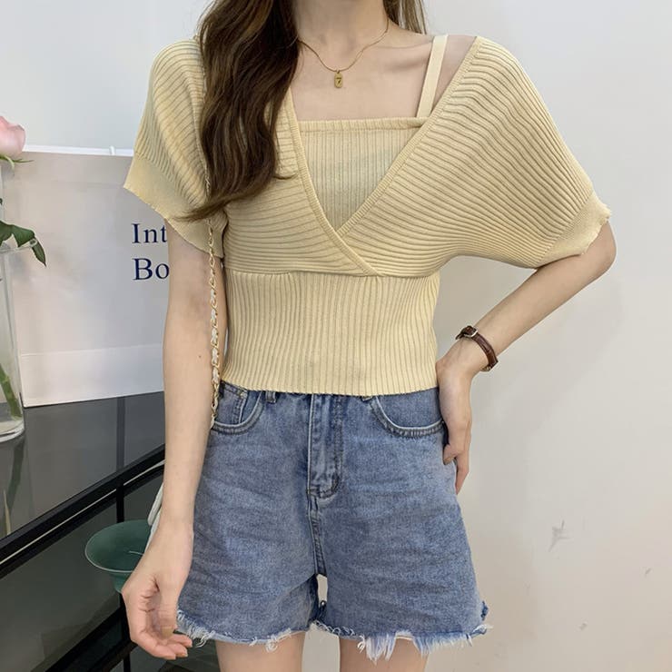 リブニット レイヤード風 ドッキング | Miniministore | 詳細画像14 