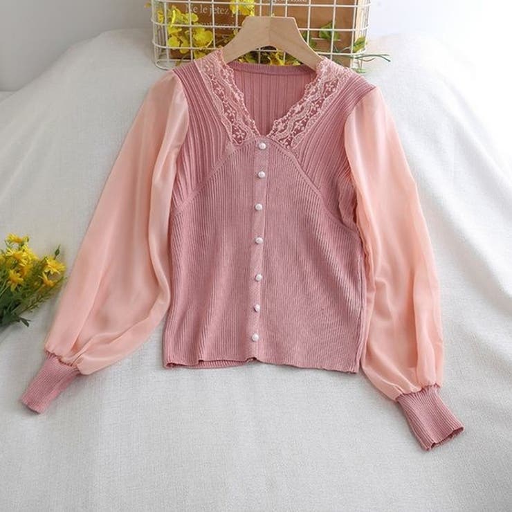 異素材ニットトップス レディース 韓国 | Miniministore | 詳細画像12 