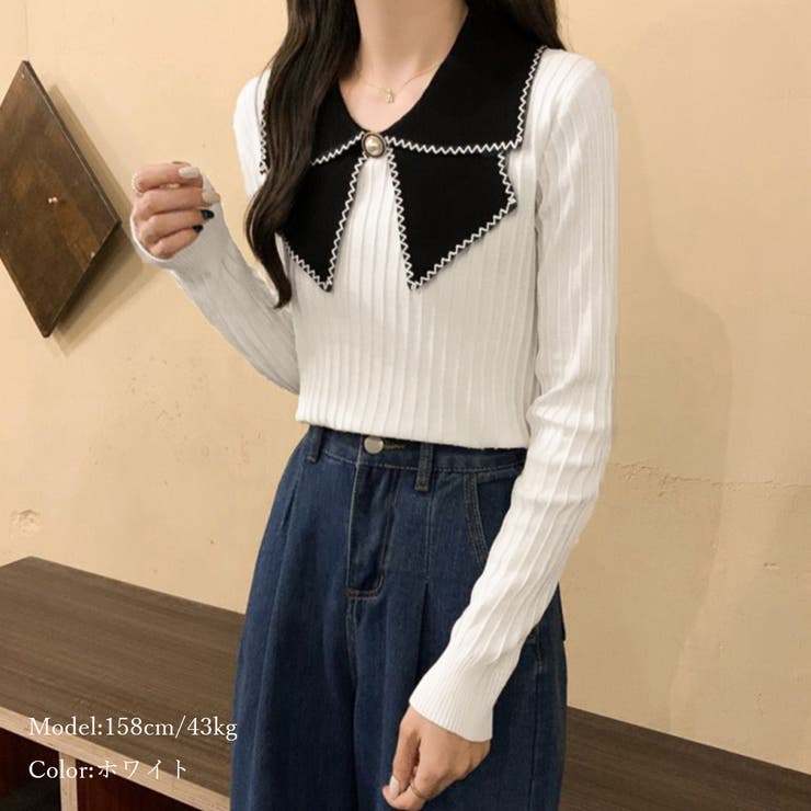 ニットトップス 襟付きニット 長袖 | Miniministore | 詳細画像5 