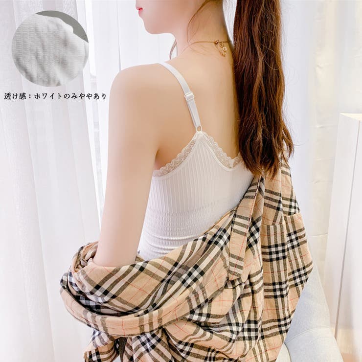 レースキャミソール カップ付きブラトップ | Miniministore | 詳細画像6 