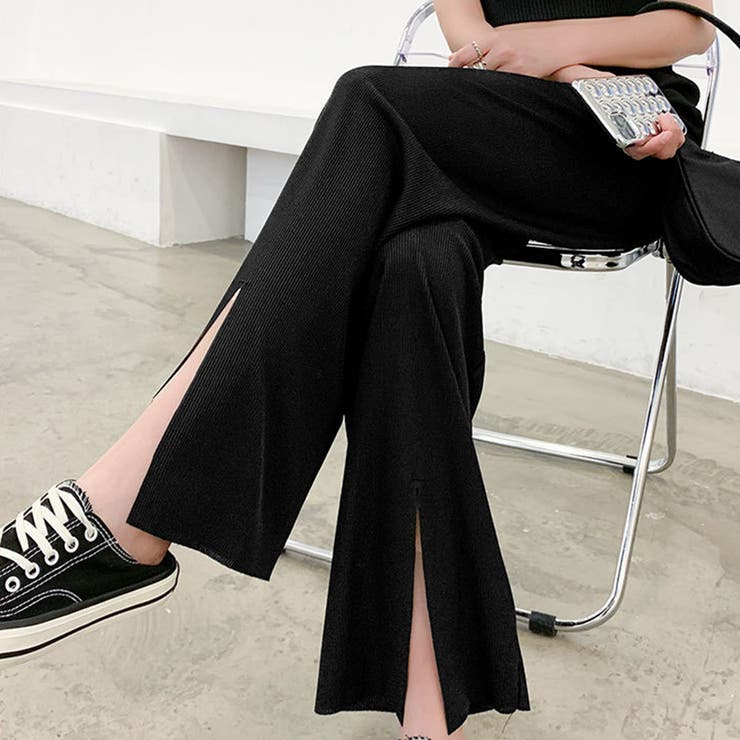 イージーワイドパンツ フロントスリット | Miniministore | 詳細画像8 