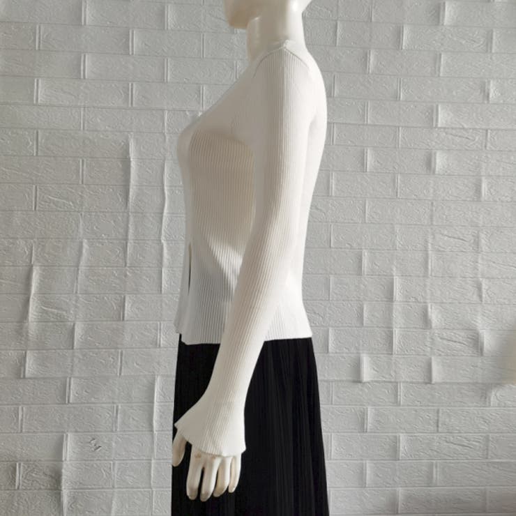 リブニットトップス フロントスリット | Miniministore | 詳細画像10 