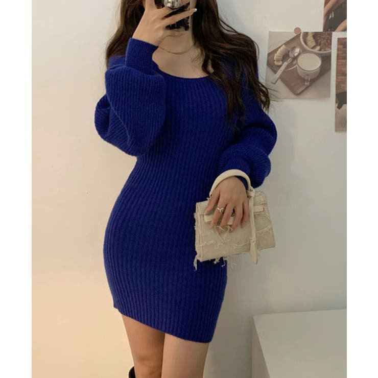 リブニットワンピース レディース 韓国風 | Miniministore | 詳細画像9 