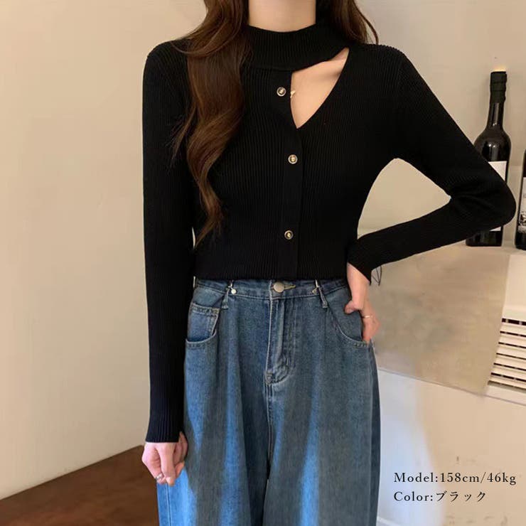 リブニットトップス レディース 韓国風 | Miniministore | 詳細画像5 