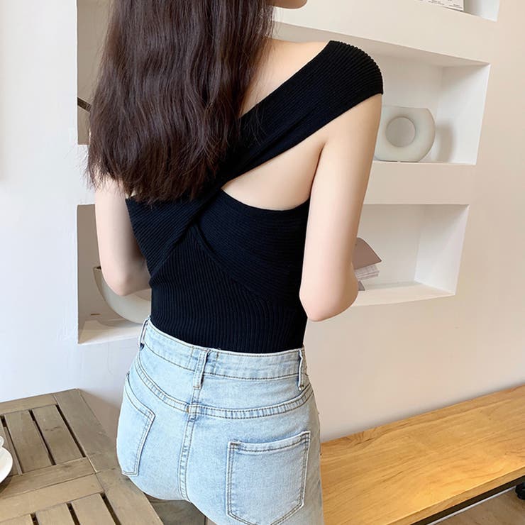 2WAYオフショルダーサマーニット 春夏 | Miniministore | 詳細画像7 