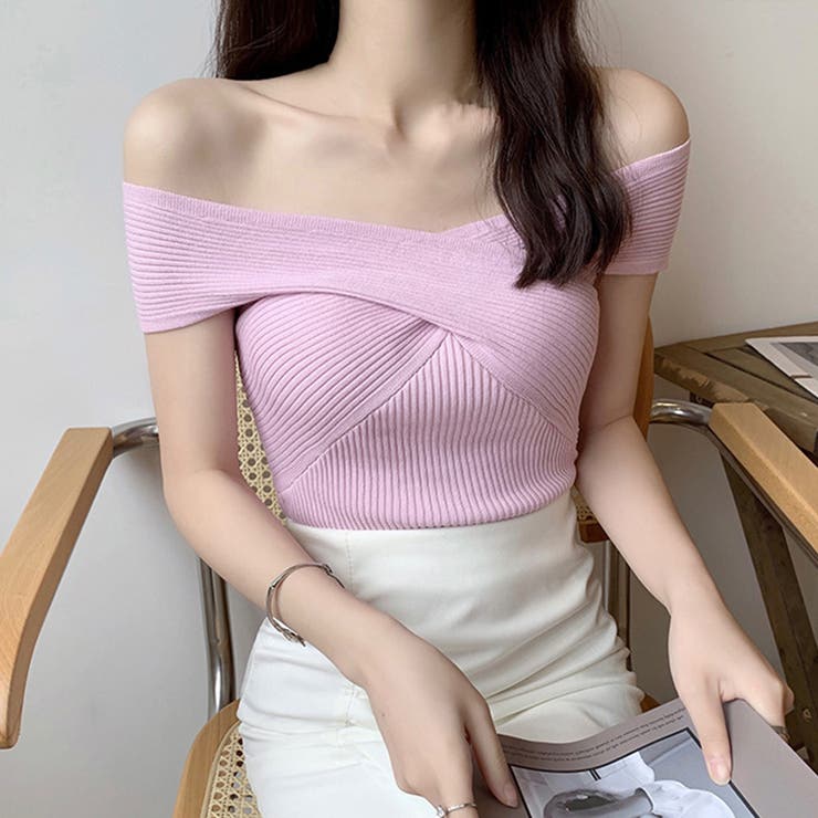 2WAYオフショルダーサマーニット 春夏 | Miniministore | 詳細画像8 