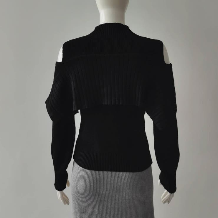 ニットトップス オフショルダーリブニット | Miniministore | 詳細画像11 