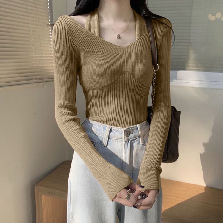 ニットトップス ホルターネックリブニット | Miniministore | 詳細画像13 