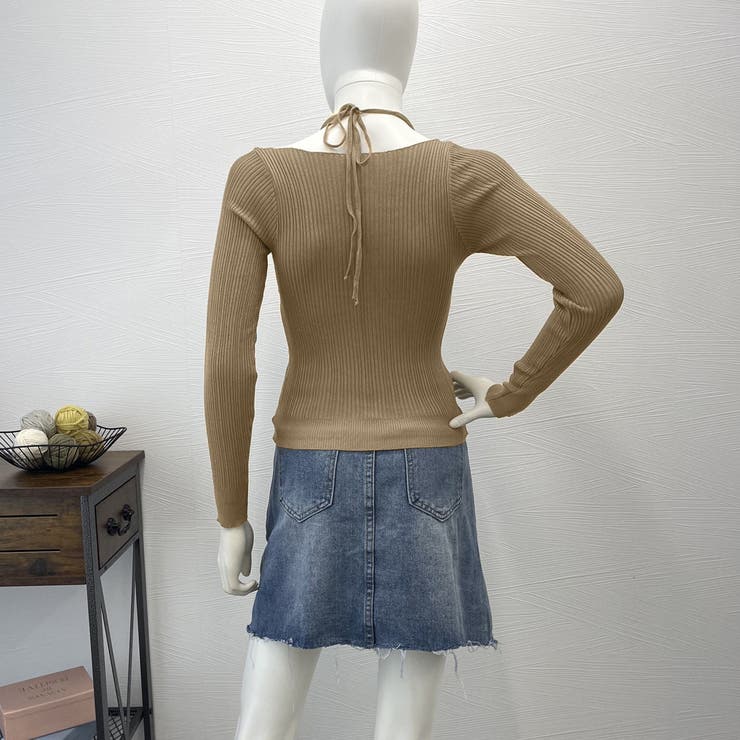 ニットトップス ホルターネックリブニット | Miniministore | 詳細画像16 