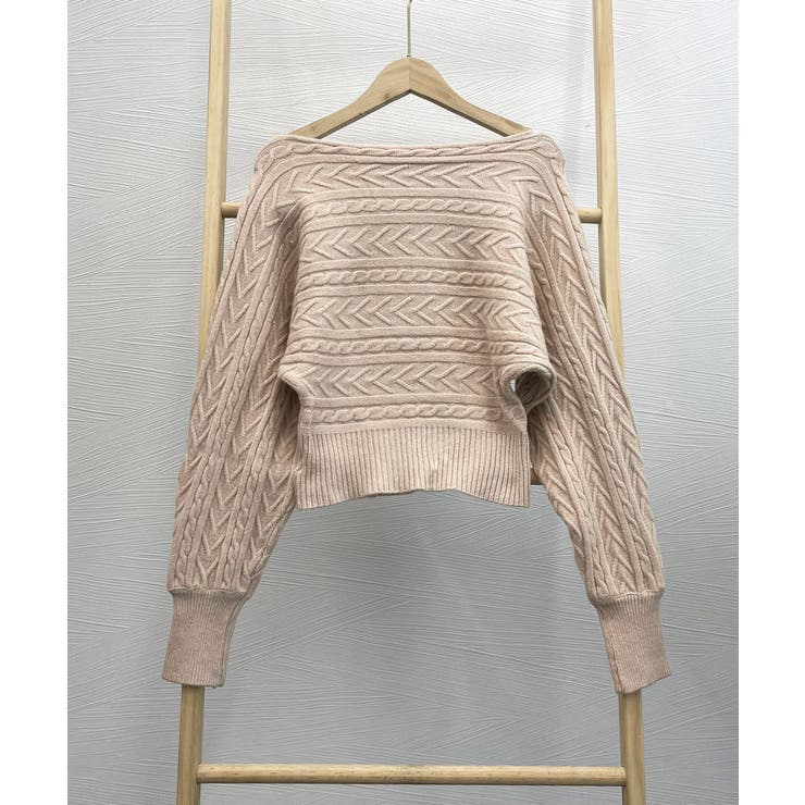 ドルマンニットトップスボートネックニット | Miniministore | 詳細画像14 