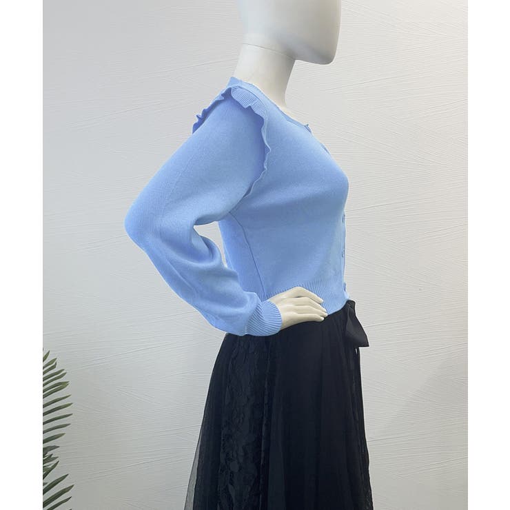 ニットカーディガン ショルダーフリル | Miniministore | 詳細画像11 