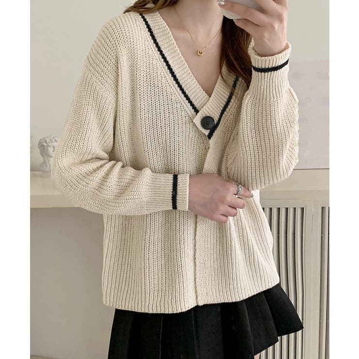 ニットカーディガン 韓国風 秋冬セーター | Miniministore | 詳細画像2 