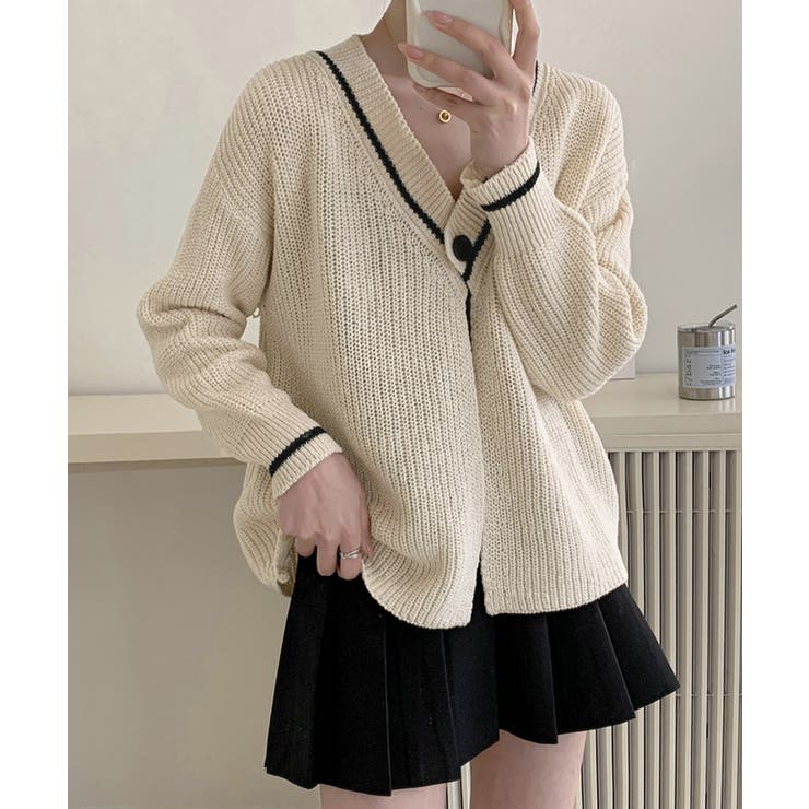 ニットカーディガン 韓国風 秋冬セーター | Miniministore | 詳細画像3 