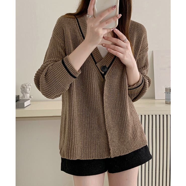 ニットカーディガン 韓国風 秋冬セーター | Miniministore | 詳細画像7 