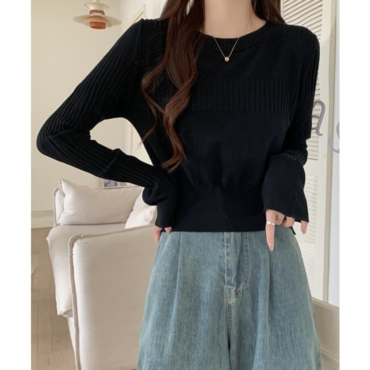ベルスリーブニットトップス レディース | Miniministore | 詳細画像3 