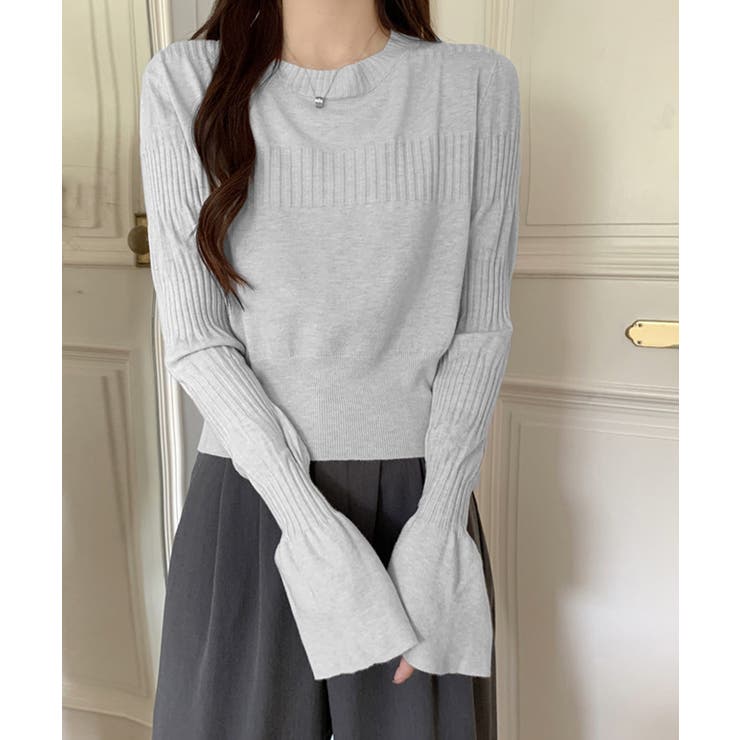 ベルスリーブニットトップス レディース | Miniministore | 詳細画像5 