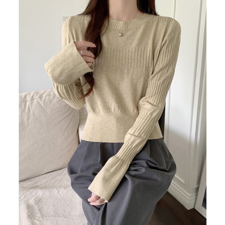 ベルスリーブニットトップス レディース | Miniministore | 詳細画像7 