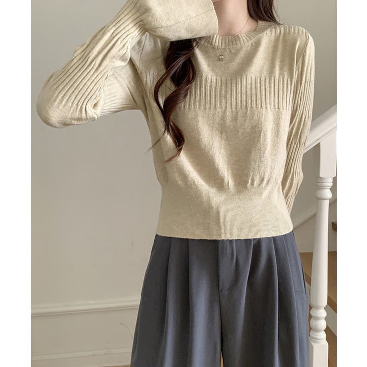 ベルスリーブニットトップス レディース | Miniministore | 詳細画像8 