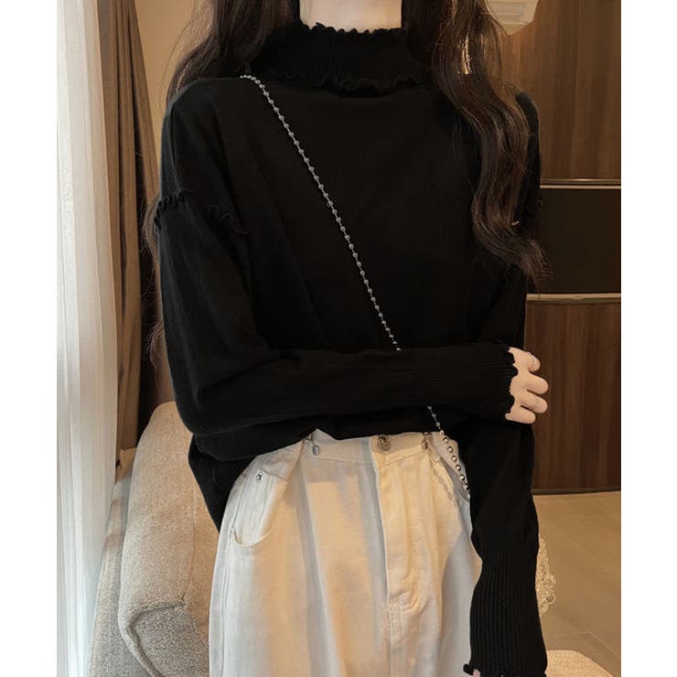 メロウフリル リブニット プチハイネック | Miniministore | 詳細画像4 