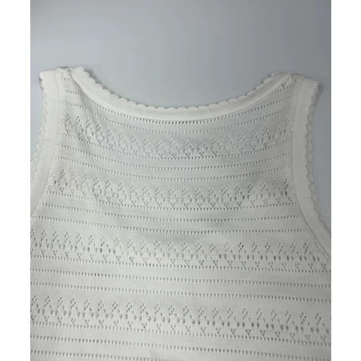 タンクトップ 透かし編みニット 重ね着 | Miniministore | 詳細画像12 