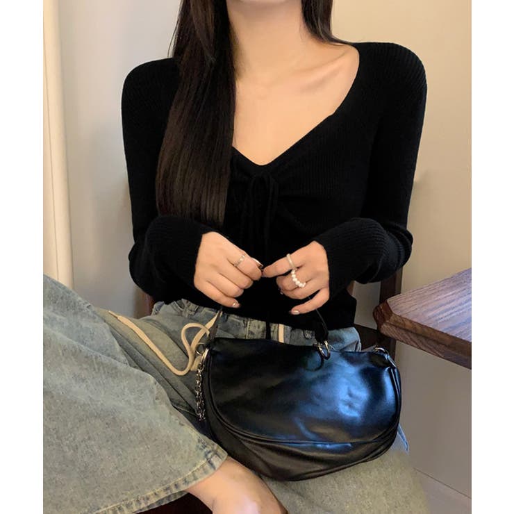 ニットトップス レディース リボン付き | Miniministore | 詳細画像6 