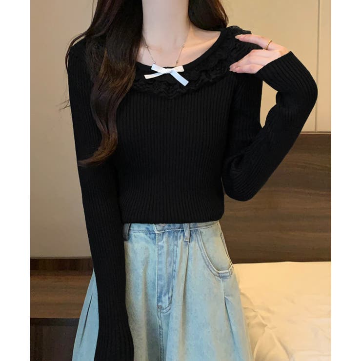 リブニットトップス レディース きれいめ | Miniministore | 詳細画像5 