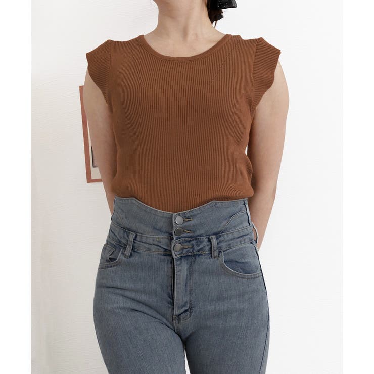 フレンチスリーブ サマーニット 韓国風 | Miniministore | 詳細画像8 