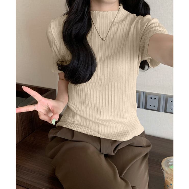 ニットトップス レディース 韓国風 無地 | Miniministore | 詳細画像2 