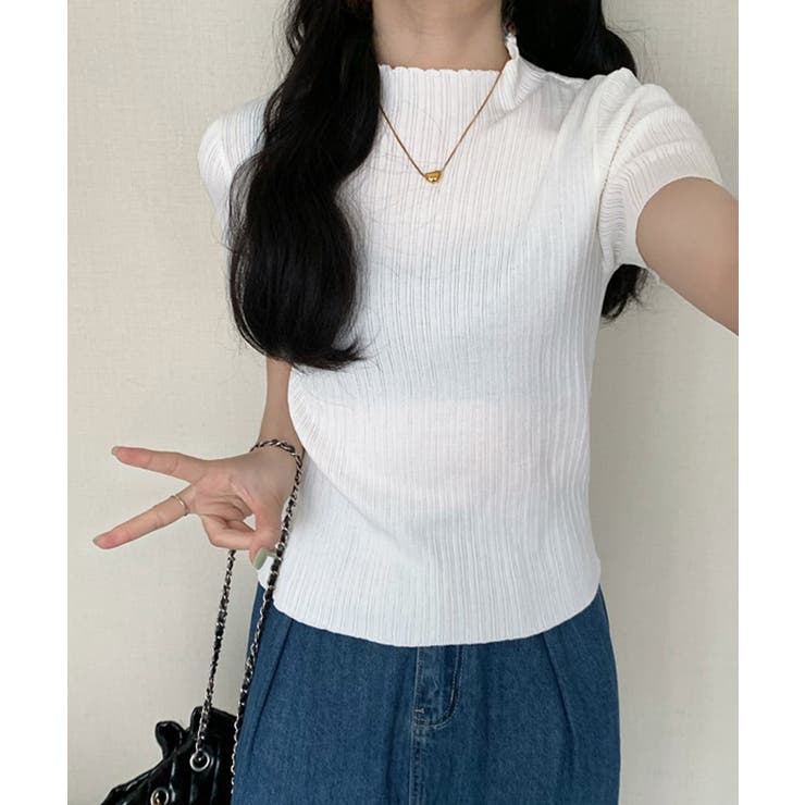 ニットトップス レディース 韓国風 無地 | Miniministore | 詳細画像6 