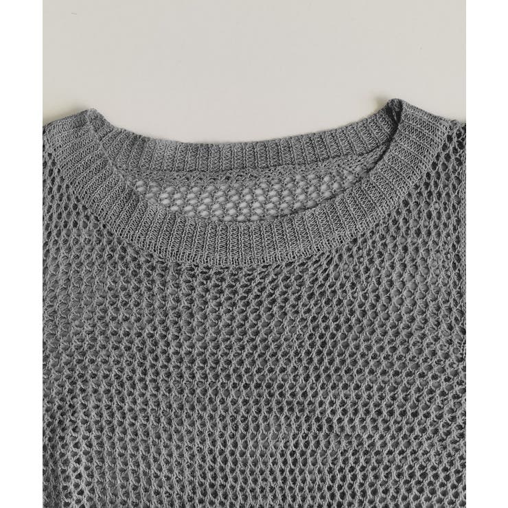 メッシュサマーニットワンピース スリット | Miniministore | 詳細画像14 