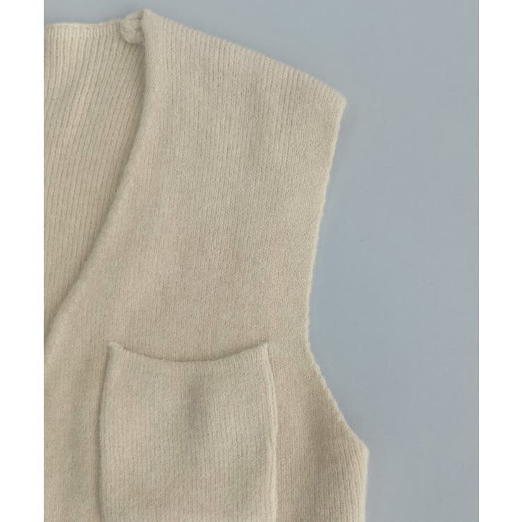 Vネックニットベスト ニットジレ 重ね着 | Miniministore | 詳細画像19 