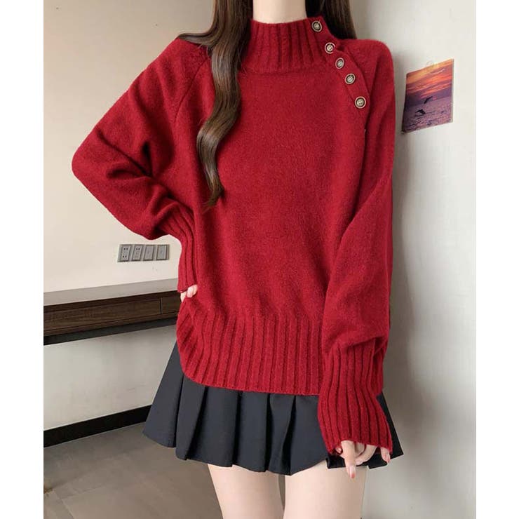 ニットトップス 体型カバー 長袖秋冬服 | Miniministore | 詳細画像7 