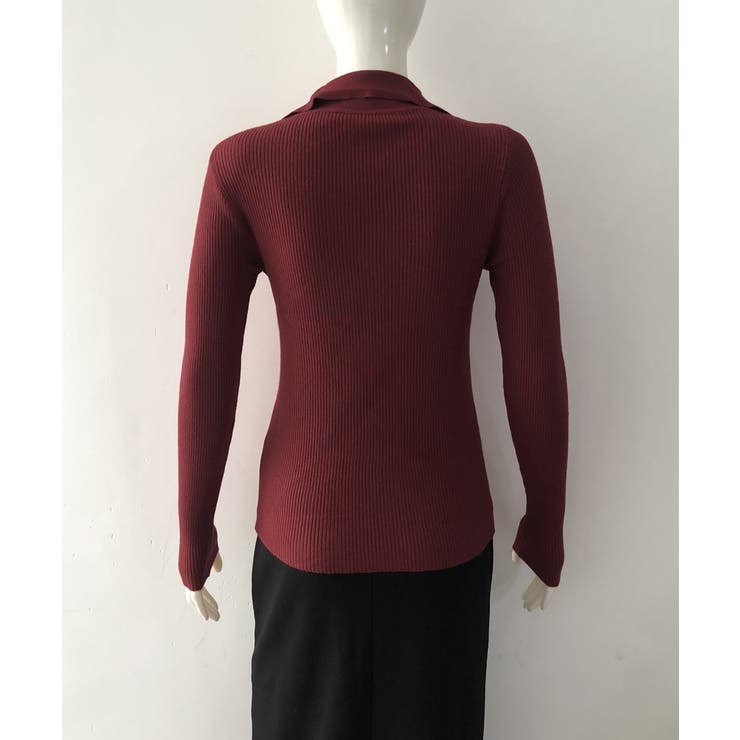 ポロニットトップス リブニット 韓国風 | Miniministore | 詳細画像11 