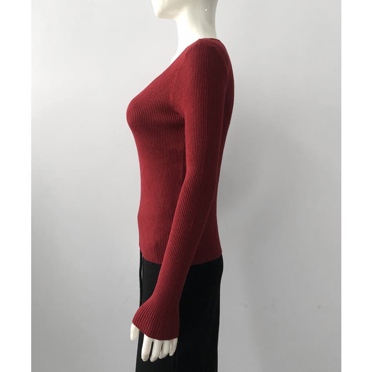 キーネック タイトリブニット 韓国風 | Miniministore | 詳細画像11 