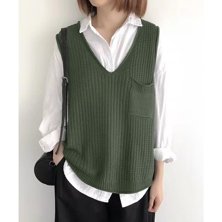 ニットベスト レディース vネック 秋冬 | Miniministore | 詳細画像10 