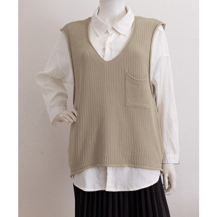 ニットベスト レディース vネック 秋冬 | Miniministore | 詳細画像11 