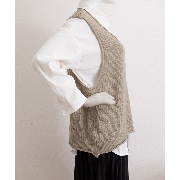 ニットベスト レディース vネック 秋冬 | Miniministore | 詳細画像12 